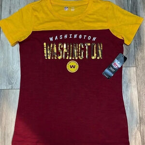 Washington Commanders Redskins NFL Team Football Sequin T Shirt Women XS Small